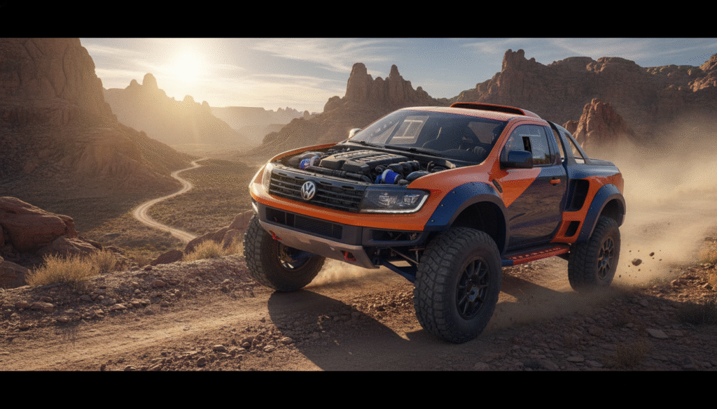 Le Volkswagen tout-terrain le plus extrême dévoile son cœur V6 diesel et l'esprit du Ranger Raptor, pour une aventure off-road affirmée sans devenir un véritable 4×4 1 découvrez le volkswagen tout-terrain le plus extrême, équipé d'un puissant v6 diesel et inspiré par l'esprit du ranger raptor, pour une aventure off-road intense sans être un vrai 4×4.