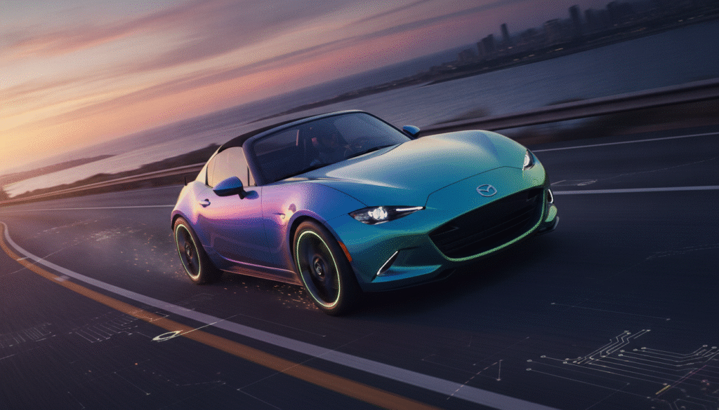 Mazda électrise la MX-5 : quand les puristes vacillent devant un plan audacieux qui pourrait tous les convaincre 1 découvrez comment mazda révolutionne la mx-5 avec une version électrique audacieuse, suscitant le débat chez les puristes tout en séduisant un large public grâce à son innovation écologique et sportive.