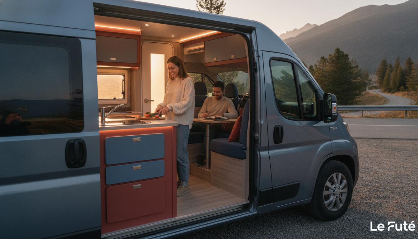 Moins de 6 mètres, espace XXL : découvrez pourquoi ce camping-car séduit toujours avec sa cuisine spacieuse, son salon accueillant et sa salle de bains complète 1 découvrez ce camping-car de moins de 6 mètres offrant un espace xxl grâce à une cuisine spacieuse, un salon confortable et une salle de bains complète, idéal pour des voyages tout confort.