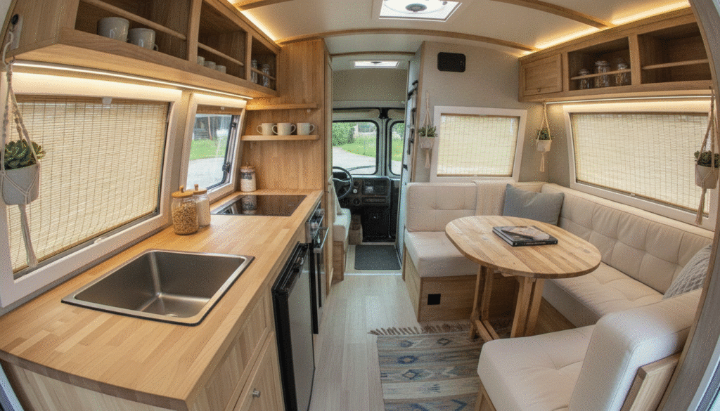 Moins de 6 mètres, espace XXL : découvrez pourquoi ce camping-car séduit toujours avec sa cuisine spacieuse, son salon accueillant et sa salle de bains complète 1 découvrez ce camping-car de moins de 6 mètres qui offre un espace xxl avec une cuisine spacieuse, un salon accueillant et une salle de bains complète pour un confort optimal en voyage.