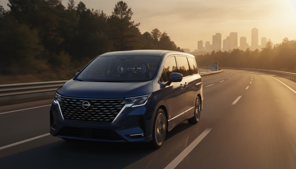 Nissan Elgrand 2026 : Le majestueux monospace hybride e-POWER renaît pour une nouvelle ère 1 découvrez le nissan elgrand 2026, le majestueux monospace hybride e-power qui allie puissance, élégance et technologie avancée pour une conduite révolutionnaire.