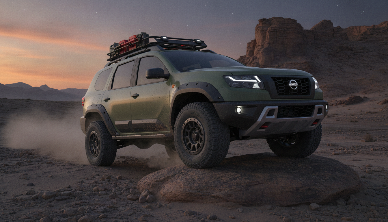 Nissan Terrano 2027 : 420 ch, châssis tout-terrain spécialisé, prêt à défier Defender et Land Cruiser 1 découvrez le nissan terrano 2027, doté de 420 ch et d'un châssis tout-terrain spécialisé, conçu pour rivaliser avec les légendes defender et land cruiser. puissance et performance au rendez-vous.