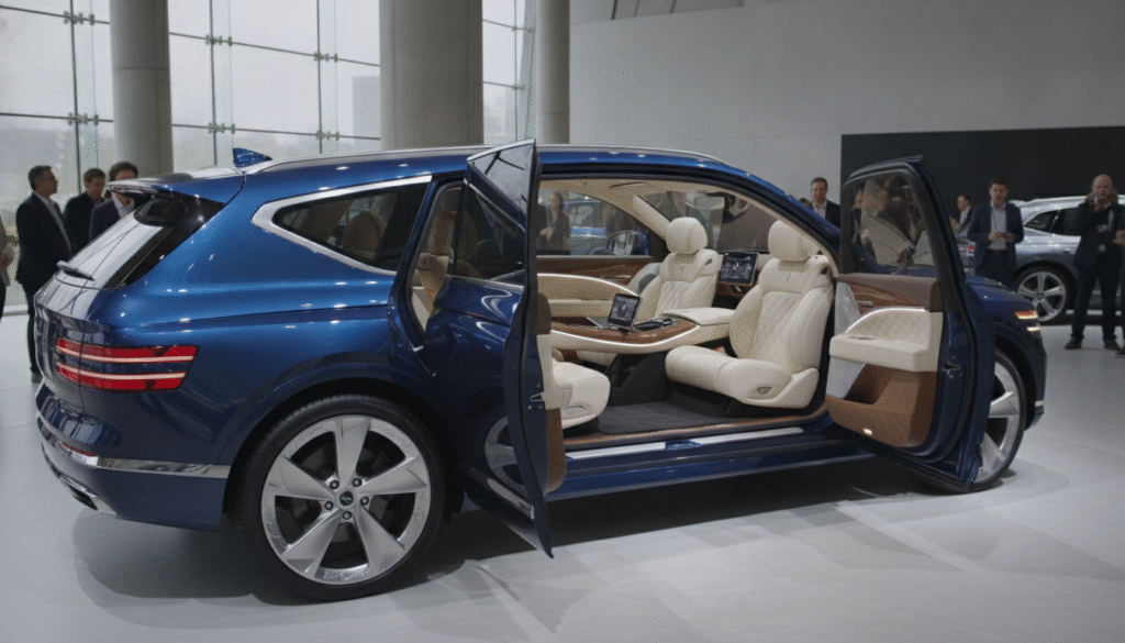 Portes antagonistes, intérieur luxueux façon yacht et 660 chevaux : découvrez ce mastodonte coréen de 5,3 m qui défie Maybach, Bentley et Range Rover 1 découvrez ce suv coréen de 5,3 m aux portes antagonistes, un intérieur luxueux façon yacht et 660 chevaux, un véritable mastodonte qui rivalise avec maybach, bentley et range rover.
