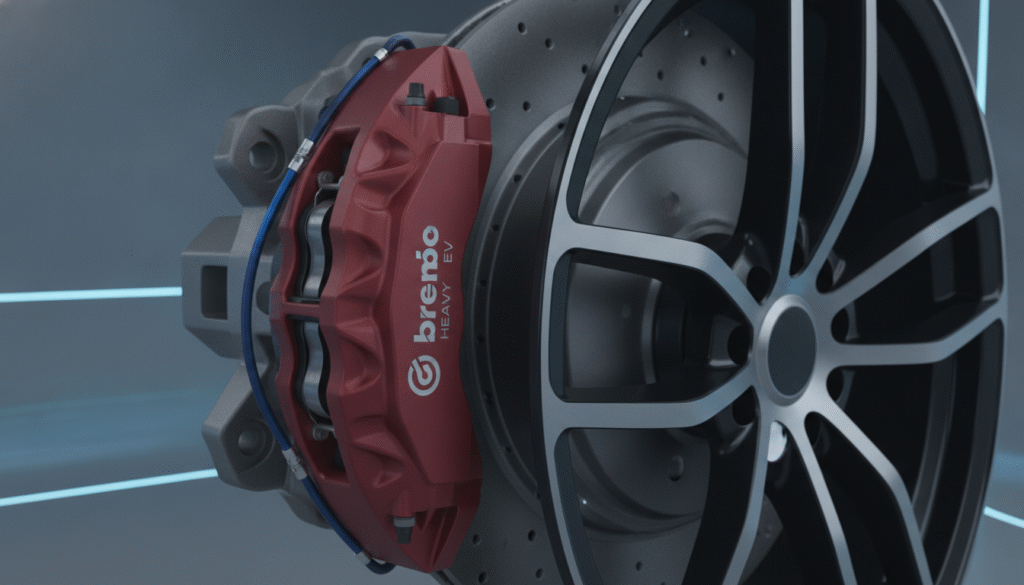Pour gérer le poids colossal des voitures électriques, Brembo dévoile son étrier de frein historique avec un couple de freinage inédit de 8 500 Nm 1 brembo révolutionne le freinage des voitures électriques avec son nouvel étrier historique offrant un couple exceptionnel de 8 500 nm, idéal pour gérer leur poids élevé.