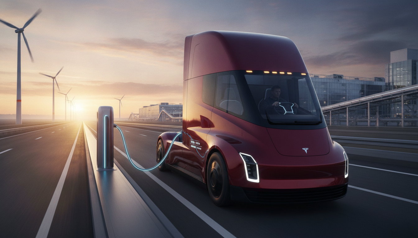 Tesla Semi 2026 : 800 km d'autonomie et recharge ultrarapide à 1,2 MW pour une production industrielle imminente 1 découvrez le tesla semi 2026 avec une autonomie impressionnante de 800 km et une recharge ultrarapide à 1,2 mw, annonçant une production industrielle imminente pour révolutionner le transport routier.