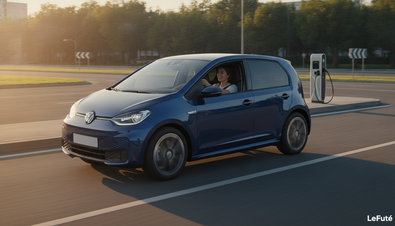 Volkswagen prépare sa compacte électrique abordable : l’ID. Up à 20 000 €, 95 ch, 3,88 m et 250 km d’autonomie prévue pour 2027 1 découvrez la volkswagen id. up, la compacte électrique abordable à 20 000 €, dotée de 95 ch, mesurant 3,88 m et offrant une autonomie de 250 km, prévue pour 2027.