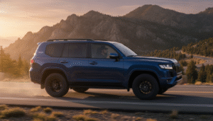 découvrez le nouveau toyota land cruiser équipé d'un puissant moteur v6 hybride de 457 ch et 790 nm, une innovation technique impressionnante qui, malheureusement, ne sera pas disponible sur le marché français.