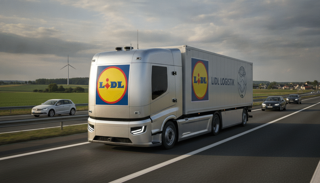 Lidl inaugure un camion autonome révolutionnaire sans cabine ni chauffeur, réalisant déjà ses premières livraisons sur routes ouvertes – un pas décisif vers l’avenir du transport 1 lidl lance un camion autonome sans cabine ni chauffeur, effectuant ses premières livraisons sur routes ouvertes, marquant une avancée majeure pour le futur du transport.
