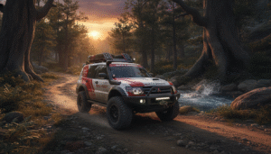 découvrez le mitsubishi pajero ralliart, un 4×4 transformé avec des pneus géants de 35 pouces et un design inspiré du dakar, incarnant un véritable monstre tout-terrain pour des performances extrêmes.