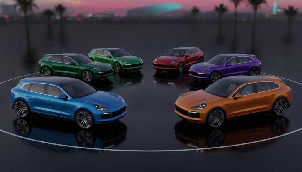 Porsche Cayenne Électrique 2027 : 105 teintes inédites et des portes à ouverture autonome 2 découvrez la porsche cayenne électrique 2027 avec 105 teintes inédites et des portes à ouverture autonome, alliant innovation et style pour une expérience de conduite unique.