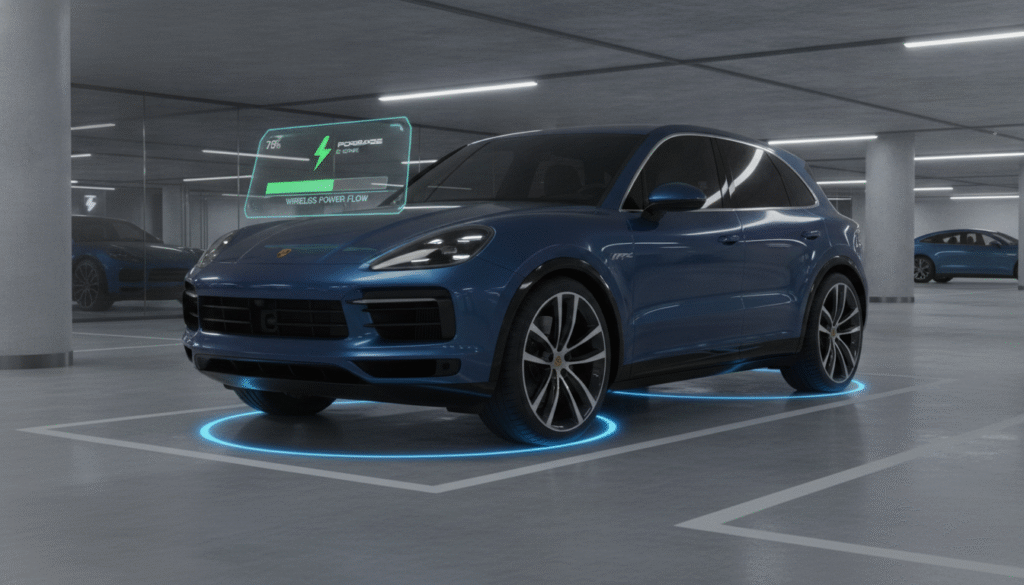 Porsche Cayenne électrique : l’arrivée de la recharge sans fil 11 kW en France, une révolution pour nos habitudes 1 découvrez l'arrivée en france du porsche cayenne électrique équipé de la recharge sans fil 11 kw, une innovation qui révolutionne nos habitudes de recharge et facilite la vie des conducteurs.
