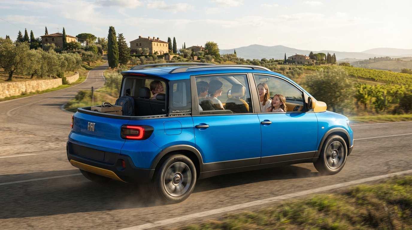 Fiat Multiplay Concept 2026 : six places, une carrosserie coulissante et un monospace qui se métamorphose en pick-up 1 découvrez le fiat multiplay concept 2026 : un monospace six places à carrosserie coulissante, capable de se transformer en pick-up.