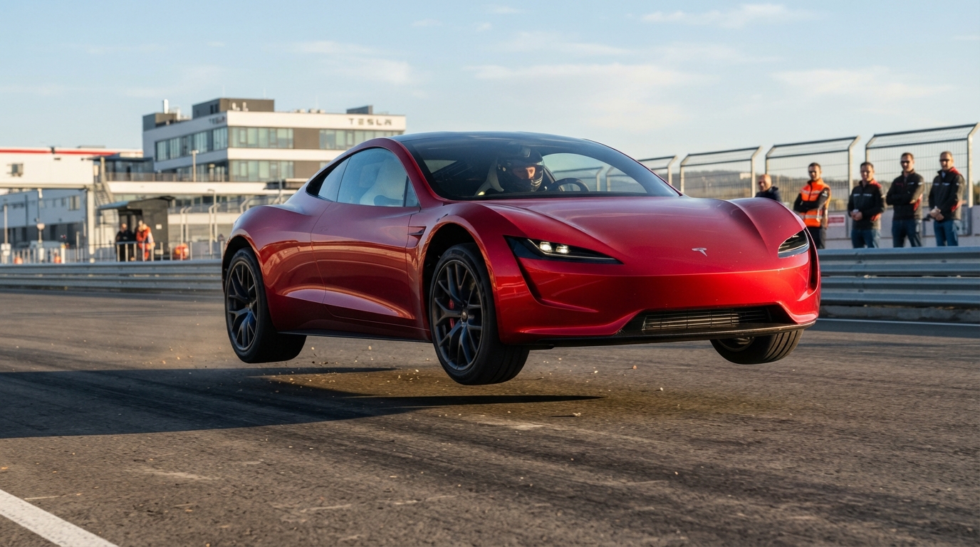 Le Tesla Roadster s’élève du sol : une démonstration spectaculaire qui repousse les limites de la voiture de série en 2026 1 en 2026, le tesla roadster s’élève du sol lors d’une démonstration spectaculaire qui repousse les limites de la voiture de série.