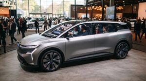 le renault e-space concept dévoile un habitacle modulable à six places et un écran géant, annonçant les futurs scénic et rafale.