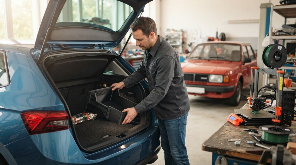Škoda offre des accessoires à imprimer en 3D pour ses modèles récents comme anciens 1 škoda propose des accessoires à imprimer en 3d pour personnaliser ses modèles récents comme anciens, avec des créations pratiques et adaptées aux passionnés.